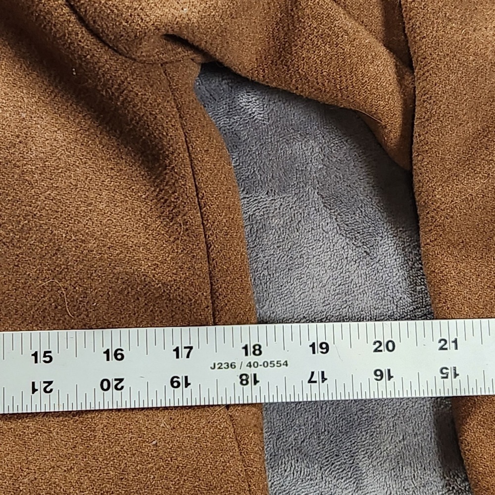 Abercrombie Fitch Coat Womens Small Beige Camel Wool Topcoat Dad - Picture 5 of 5